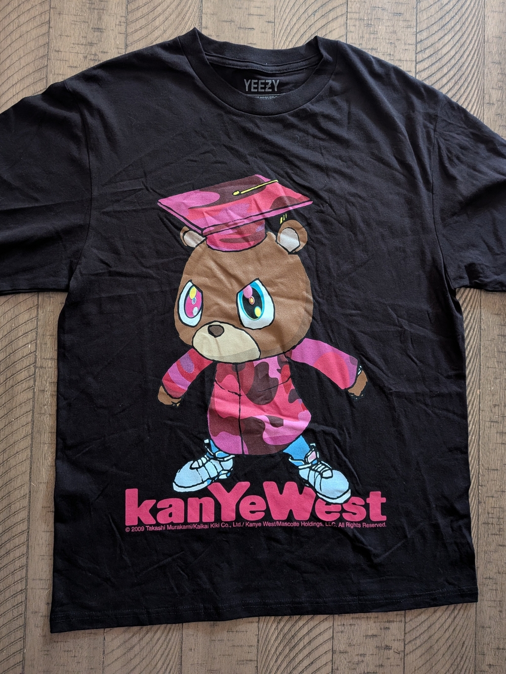 Yeezy Kanye West Graduation Bear T-Shirt Takashi Murakami Black Medium